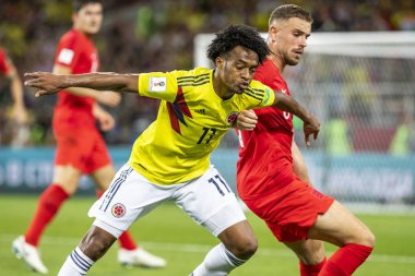 Moskova, Rusya - Temmuz, 2018: Spartak stadyumu, FIFA Dünya Kupası oyunu.