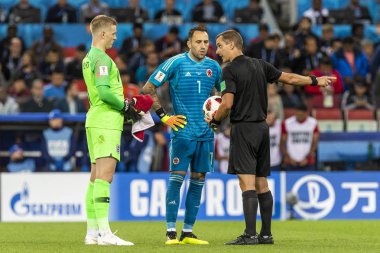 Moskova, Rusya - Temmuz, 2018: Spartak stadyumu, FIFA Dünya Kupası oyunu.