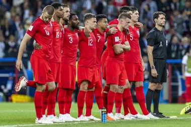 Moskova, Rusya - Temmuz, 2018: Spartak stadyumu, FIFA Dünya Kupası oyunu.