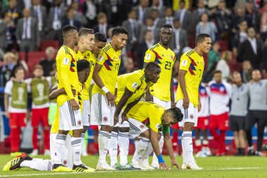 Moskova, Rusya - Temmuz, 2018: Spartak stadyumu, FIFA Dünya Kupası oyunu.