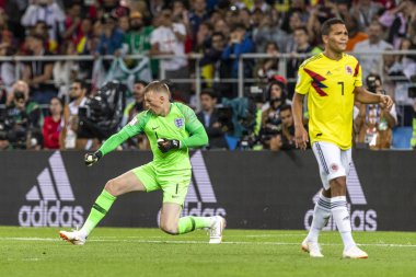 Moskova, Rusya - Temmuz, 2018: Spartak stadyumu, FIFA Dünya Kupası oyunu.