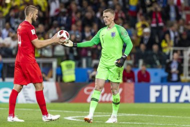 Moskova, Rusya - Temmuz, 2018: Spartak stadyumu, FIFA Dünya Kupası oyunu.