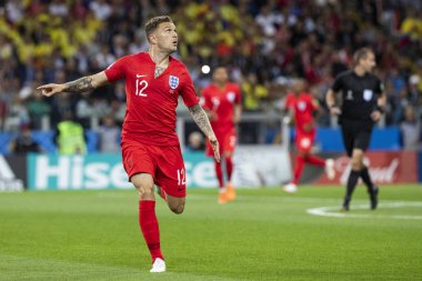 Moskova, Rusya - Temmuz, 2018: Spartak stadyumu, FIFA Dünya Kupası oyunu.