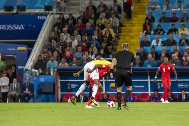 Moskova, Rusya - Temmuz, 2018: Spartak stadyumu, FIFA Dünya Kupası oyunu.