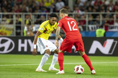 Moskova, Rusya - Temmuz, 2018: Spartak stadyumu, FIFA Dünya Kupası oyunu.