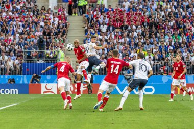 Moskova, Rusya - Temmuz, 2018: Spartak stadyumu, FIFA Dünya Kupası oyunu.