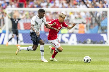 Moskova, Rusya - Temmuz, 2018: Spartak stadyumu, FIFA Dünya Kupası oyunu.