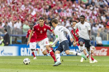 Moskova, Rusya - Temmuz, 2018: Spartak stadyumu, FIFA Dünya Kupası oyunu.