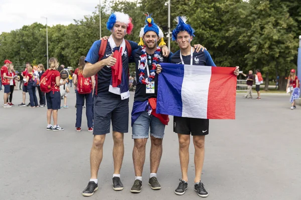 Moscow Rusland Juli 2018 Fans Fodbold - Stock-foto