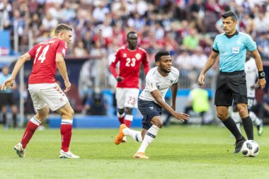 Moskova, Rusya - Temmuz, 2018: Spartak stadyumu, FIFA Dünya Kupası oyunu.