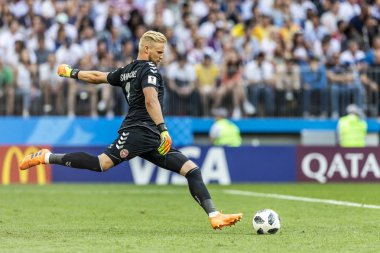 Moskova, Rusya - Temmuz, 2018: Spartak stadyumu, FIFA Dünya Kupası oyunu.