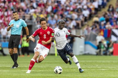 Moskova, Rusya - Temmuz, 2018: Spartak stadyumu, FIFA Dünya Kupası oyunu.