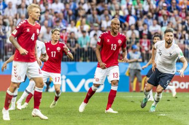 Moskova, Rusya - Temmuz, 2018: Spartak stadyumu, FIFA Dünya Kupası oyunu.