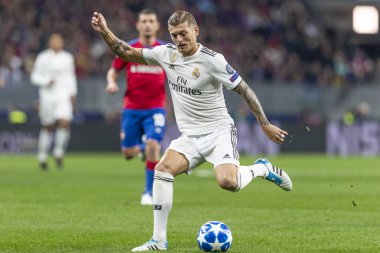 Moskova, Rusya -, 02.10.2018: Luzhniki Stadı, CSKA Moskova - Real Madrid Uefa Şampiyonlar Ligi oyunu.