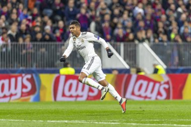 Moskova, Rusya -, 02.10.2018: Luzhniki Stadı, CSKA Moskova - Real Madrid Uefa Şampiyonlar Ligi oyunu.