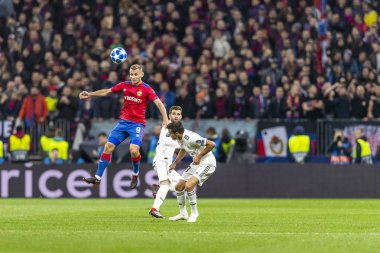 Moskova, Rusya -, 02.10.2018: Luzhniki Stadı, CSKA Moskova - Real Madrid Uefa Şampiyonlar Ligi oyunu.