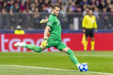 Moskova, Rusya -, 02.10.2018: Luzhniki Stadı, CSKA Moskova - Real Madrid Uefa Şampiyonlar Ligi oyunu.
