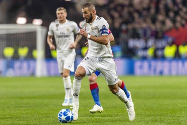 Moskova, Rusya -, 02.10.2018: Luzhniki Stadı, CSKA Moskova - Real Madrid Uefa Şampiyonlar Ligi oyunu.