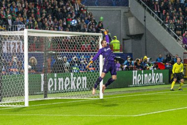 Moskova, Rusya -, 03.10.2018: Uefa Şampiyonlar Ligi oyunu Rzd Arena, Lokomotiv - Schalke 04.