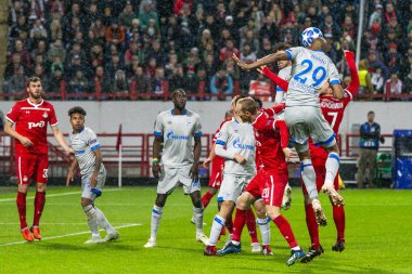 Moskova, Rusya -, 03.10.2018: Uefa Şampiyonlar Ligi oyunu Rzd Arena, Lokomotiv - Schalke 04.