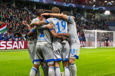 Moskova, Rusya -, 03.10.2018: Uefa Şampiyonlar Ligi oyunu Rzd Arena, Lokomotiv - Schalke 04.