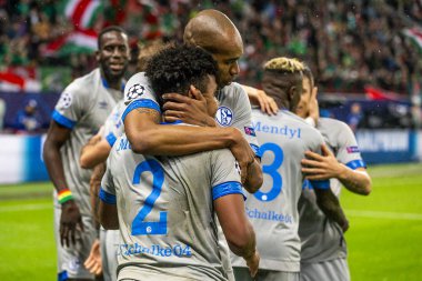 Moskova, Rusya -, 03.10.2018: Uefa Şampiyonlar Ligi oyunu Rzd Arena, Lokomotiv - Schalke 04.