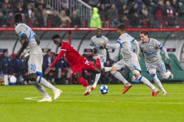 Moskova, Rusya -, 03.10.2018: Uefa Şampiyonlar Ligi oyunu Rzd Arena, Lokomotiv - Schalke 04.