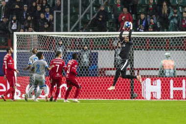 Moskova, Rusya -, 03.10.2018: Uefa Şampiyonlar Ligi oyunu Rzd Arena, Lokomotiv - Schalke 04.