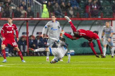 Moskova, Rusya -, 03.10.2018: Uefa Şampiyonlar Ligi oyunu Rzd Arena, Lokomotiv - Schalke 04.