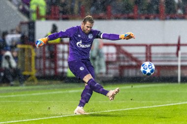 Moskova, Rusya -, 03.10.2018: Uefa Şampiyonlar Ligi oyunu Rzd Arena, Lokomotiv - Schalke 04.