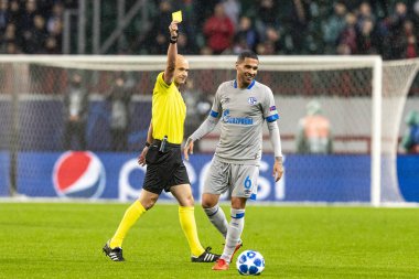 Moskova, Rusya -, 03.10.2018: Uefa Şampiyonlar Ligi oyunu Rzd Arena, Lokomotiv - Schalke 04.