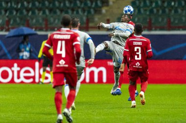 Moskova, Rusya -, 03.10.2018: Uefa Şampiyonlar Ligi oyunu Rzd Arena, Lokomotiv - Schalke 04.