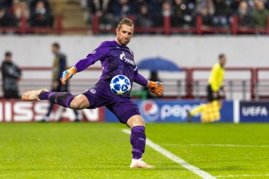 Moskova, Rusya -, 03.10.2018: Uefa Şampiyonlar Ligi oyunu Rzd Arena, Lokomotiv - Schalke 04.