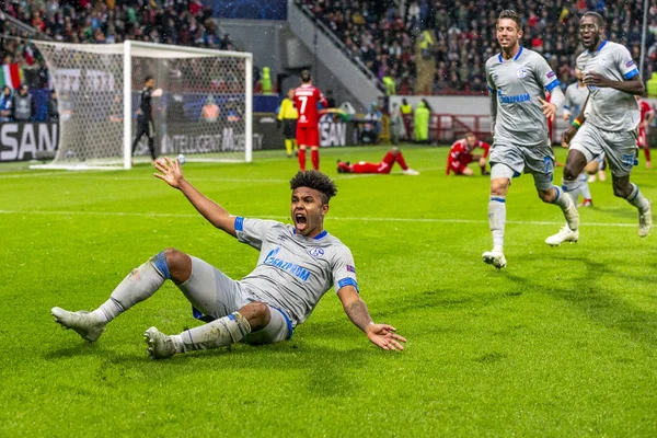 Moskova, Rusya -, 03.10.2018: Uefa Şampiyonlar Ligi oyunu Rzd Arena, Lokomotiv - Schalke 04.