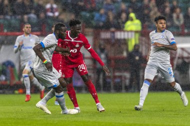 Moskova, Rusya -, 03.10.2018: Uefa Şampiyonlar Ligi oyunu Rzd Arena, Lokomotiv - Schalke 04.