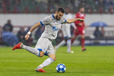 Moskova, Rusya -, 03.10.2018: Uefa Şampiyonlar Ligi oyunu Rzd Arena, Lokomotiv - Schalke 04.