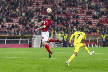 Moskova, Rusya -, 04.10.2018: Spartak stadyumu, Spartak Moskova (Moskova) - Villarreal Cf Uefa Avrupa Ligi maçında.