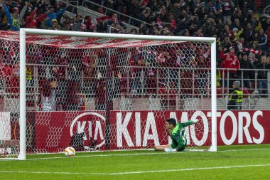 Moskova, Rusya -, 04.10.2018: Spartak stadyumu, Spartak Moskova (Moskova) - Villarreal Cf Uefa Avrupa Ligi maçında.