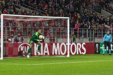 Moskova, Rusya -, 04.10.2018: Spartak stadyumu, Spartak Moskova (Moskova) - Villarreal Cf Uefa Avrupa Ligi maçında.