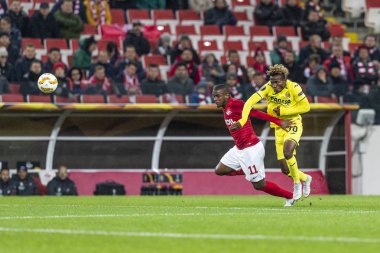 Moskova, Rusya -, 04.10.2018: Spartak stadyumu, Spartak Moskova (Moskova) - Villarreal Cf Uefa Avrupa Ligi maçında.