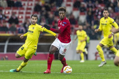Moskova, Rusya -, 04.10.2018: Spartak stadyumu, Spartak Moskova (Moskova) - Villarreal Cf Uefa Avrupa Ligi maçında.