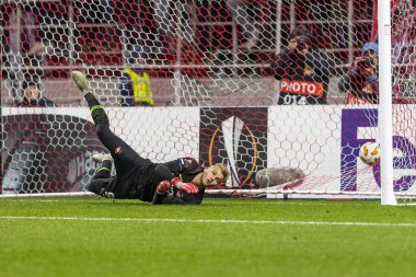 Moskova, Rusya -, 04.10.2018: Spartak stadyumu, Spartak Moskova (Moskova) - Villarreal Cf Uefa Avrupa Ligi maçında.