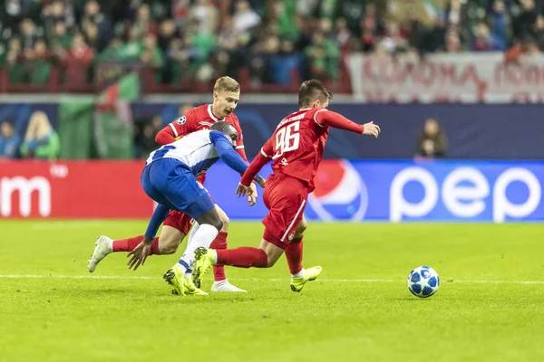 Moscow Rússia 2018 Jogo Liga Dos Campeões Uefa Rzd Arena — Fotografia de Stock