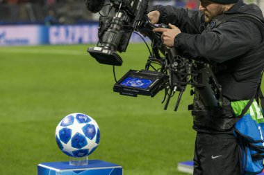 Moskova, Rusya -, 07.11.2018: Luzhniki Stadı, Cska Moskova - Roma maçında Uefa Şampiyonlar Ligi.