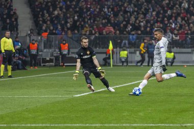 Moskova, Rusya -, 02.10.2018: Luzhniki Stadı, Cska Moskova - Roma maçında Uefa Şampiyonlar Ligi.