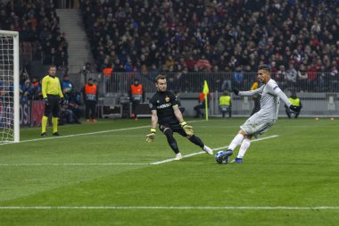 Moskova, Rusya -, 02.10.2018: Luzhniki Stadı, Cska Moskova - Roma maçında Uefa Şampiyonlar Ligi.