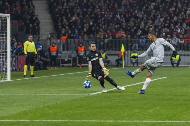 Moskova, Rusya -, 02.10.2018: Luzhniki Stadı, Cska Moskova - Roma maçında Uefa Şampiyonlar Ligi.