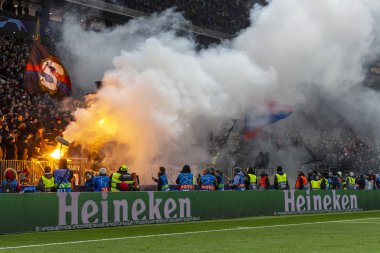 Moskova, Rusya -, 02.10.2018: Luzhniki Stadı, Cska Moskova - Roma maçında Uefa Şampiyonlar Ligi.