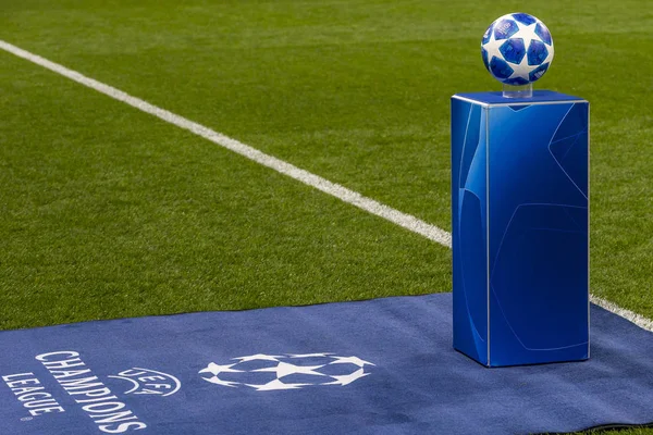 Μόσχα Ρωσία 2018 Uefa Champions League Παιχνίδι Στο Στάδιο Λουζνίκι — Φωτογραφία Αρχείου