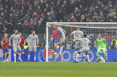 Moskova, Rusya -, 02.10.2018: Luzhniki Stadı, Cska Moskova - Roma maçında Uefa Şampiyonlar Ligi.